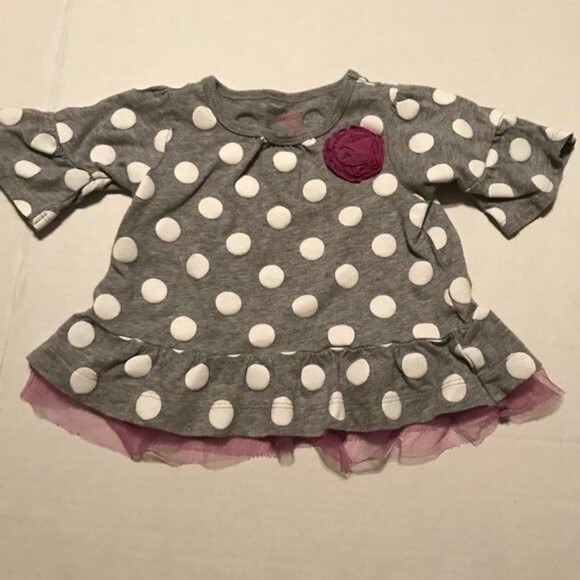 OSH KOSH Lot of 3 Carter's Children's Place 12 Month Purple Ladybug Polka Dots - Picture 4 of 7